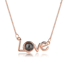 Load image into Gallery viewer, 100 Languages Says I love You Projection Necklace Valentines day gift present
