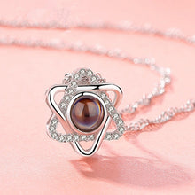 Load image into Gallery viewer, 100 Languages Says I love You Projection Necklace Valentines day gift present

