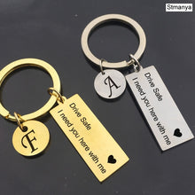 Load image into Gallery viewer, Drive Safe I need you here with me" Couples Valentine Gift Men Women Key Ring
